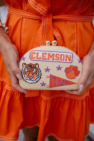 Tigers- Embroidered Clutch - Lisi Lerch
