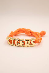 Tigers Orange Adjustable Rope Bracelet -Sample Sale- Final Sale - Lisi Lerch