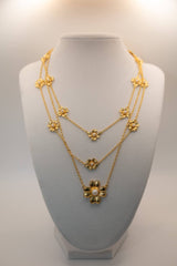 Triple Strange Gold Flower Necklace Sample Sale- FINAL SALE - Lisi Lerch