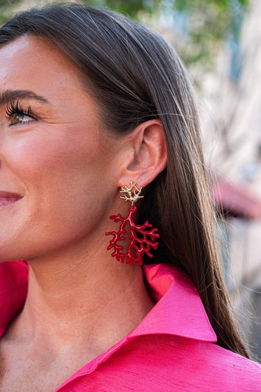 Tula - Coral Acrylic Earring - Lisi Lerch