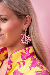 Tula - Coral Acrylic Earring - Lisi Lerch