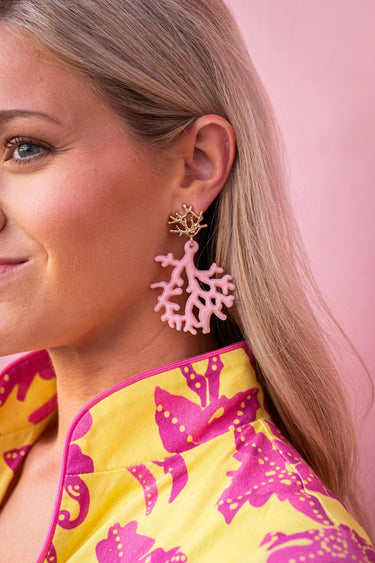 Tula - Coral Acrylic Earring - Lisi Lerch