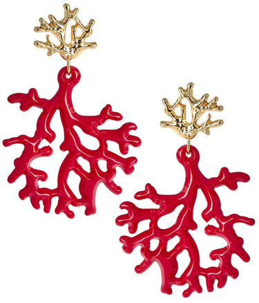 Tula - Coral Acrylic Earring - Lisi Lerch
