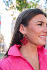 Tula - Coral Acrylic Earring - Lisi Lerch