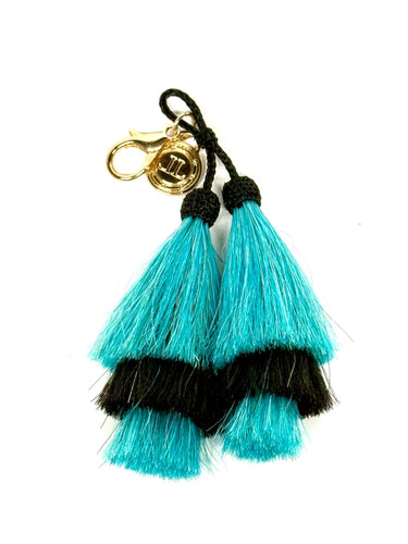 Turquoise and Black Tassel -Sample Sale- Final Sale - Lisi Lerch