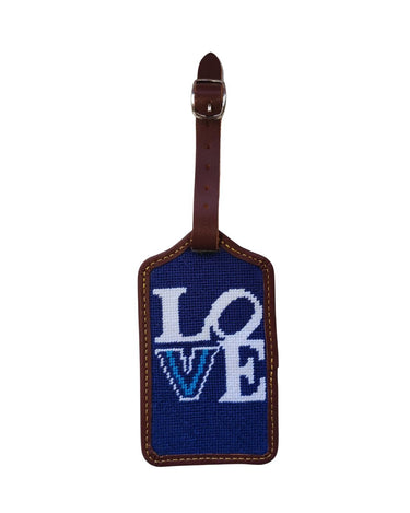 Villanova Lacrosse Needlepoint Luggage Tag - PREORDER - February 2026 - Lisi Lerch