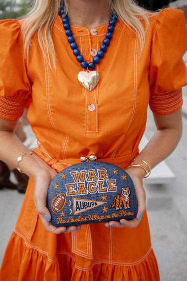 War Eagle- Embroidered Clutch - Lisi Lerch