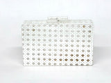 White Acrylic Clutch-Sample Sale- Final Sale - Lisi Lerch