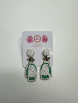 White Golf Bag Earring - Sample Sale Final Sale - Lisi Lerch