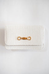 White Ruby Clutch - Gold Charms - Lisi Lerch