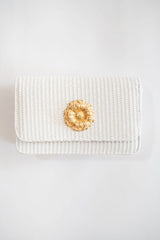 White Ruby Clutch - Gold Charms - Lisi Lerch