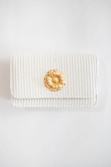 White Ruby Clutch - Gold Charms - Lisi Lerch