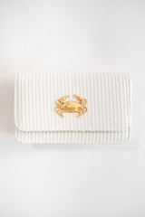 White Ruby Clutch - Gold Charms - Lisi Lerch