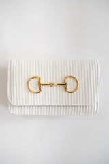 White Ruby Clutch - Gold Charms - Lisi Lerch
