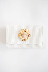 White Ruby Clutch - Gold Charms - Lisi Lerch