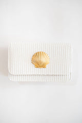 White Ruby Clutch - Gold Charms - Lisi Lerch
