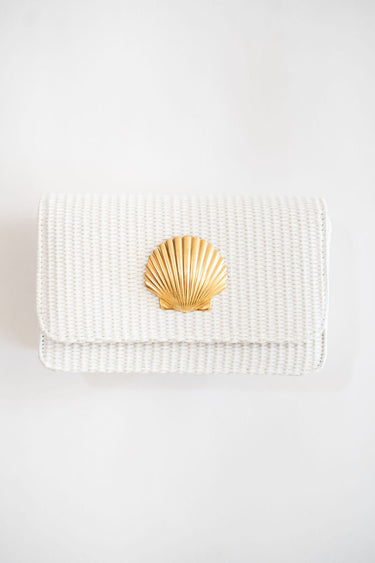 White Ruby Clutch - Gold Charms - Lisi Lerch