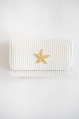 White Ruby Clutch - Gold Charms - Lisi Lerch