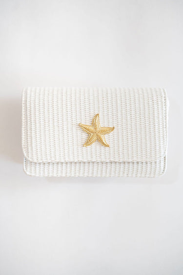 White Ruby Clutch - Gold Charms - Lisi Lerch