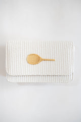 White Ruby Clutch - Gold Charms - Lisi Lerch