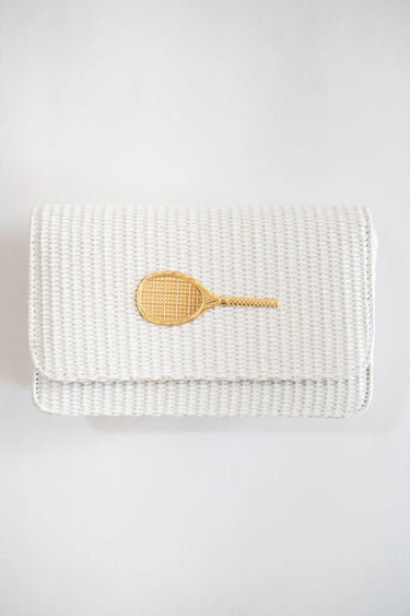 White Ruby Clutch - Gold Charms - Lisi Lerch