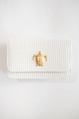 White Ruby Clutch - Gold Charms - Lisi Lerch