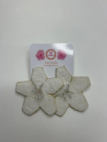 White Star Beaded Earring - Sample Sale Final Sale - Lisi Lerch