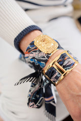 Wide Gold Scarf Cuff - Evie - Lisi Lerch